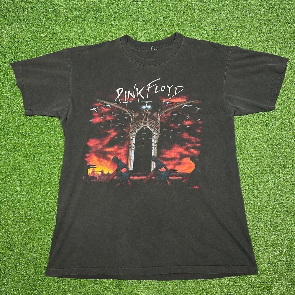 Vintage 90s Pink Floyd The Wall Marching Hammers T-Shirt Large Single Stitch